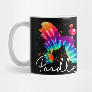 Poodle Dog Tie Dye Rainbow Mug